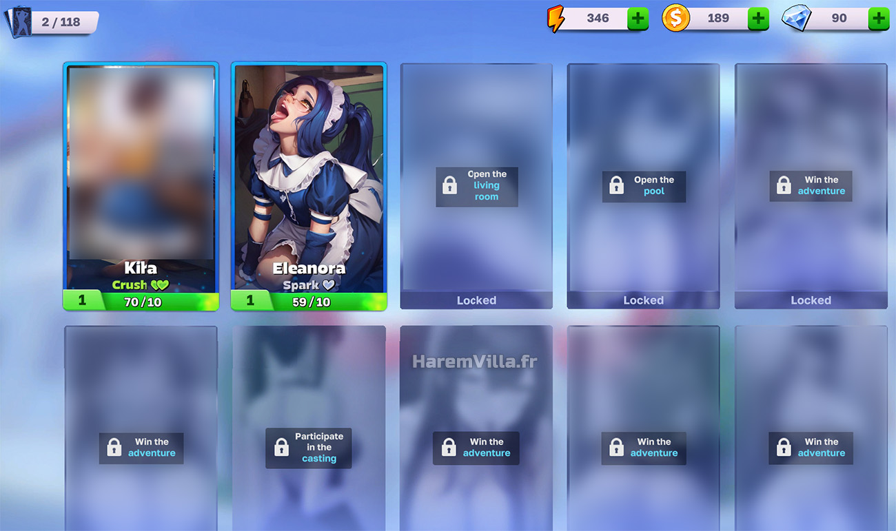 Système de casting et collection de personnages